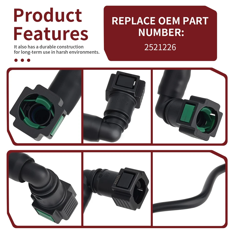 Fuel Line Assembly For Polaris Ranger XP 900 1000 Crew 2013 2014 - 2019 2521226 - Image 3 of 4