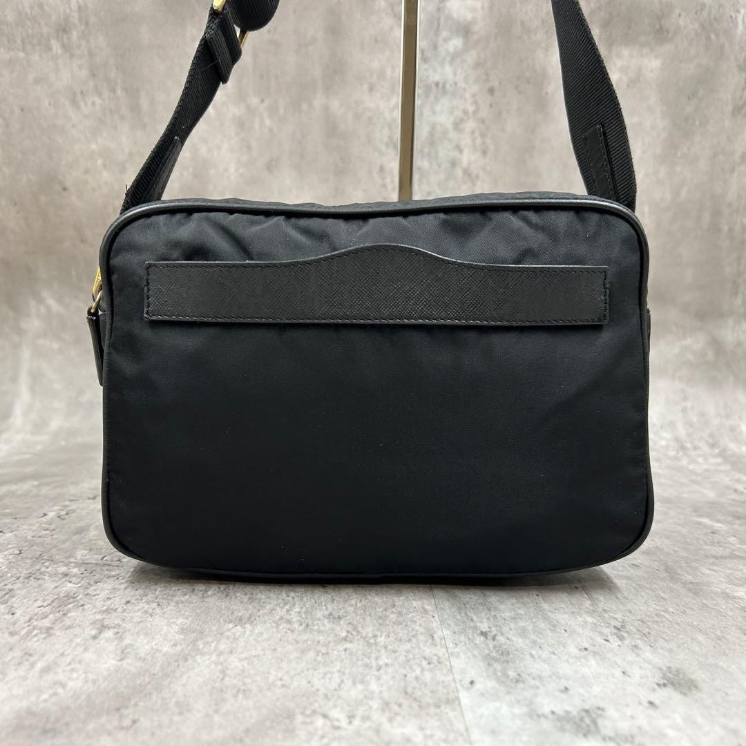 Excellent Condition PRADA Camera Bag 2way Shoulder Bag Triangle Logo Double Zip thumbnail 2