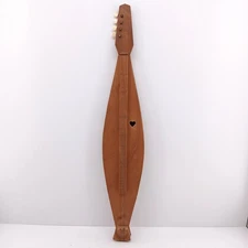 VTG Wooden Appalachian Mountain Dulcimer Folk String Instrument Heart Soundhole