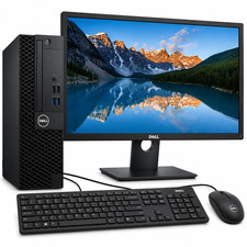 Dell OptiPlex 3050 SFF Desktop Intel i5-7th gen 16GB 256GB NVMe WiFi 24" Monitor