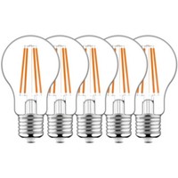Led Birne Leuchtmittel GlüHbirne Lampe E27 7,0W Warmweiß Klar A60 5Er Pack