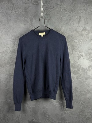 Burberry London Logo Embroidery Wool V-neck Sweater Jumper Mens S