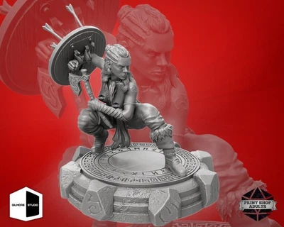 GILMORSTUDIO Verteidigende Kriegerin Miniatur Wikingerin Sexy High Fantasy Figur NSFW