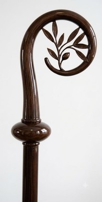 Wood CROZIER Polish Staff Crosier Bishop Quality Craftsmanship, 70'' Christmas U3