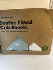 2-Pack Soothe Fitted Crib Sheets For Boys Or Girls Light Green And White