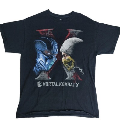 ''Mortal Kombat X 10 T Shirt Black Men s Tee Sub Zero Scorpion Gaming ''