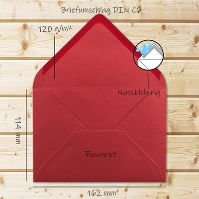GUSTAV NEUSER FarbenFroh Briefumschläge DIN C6 Nassklebung 120 g/m²