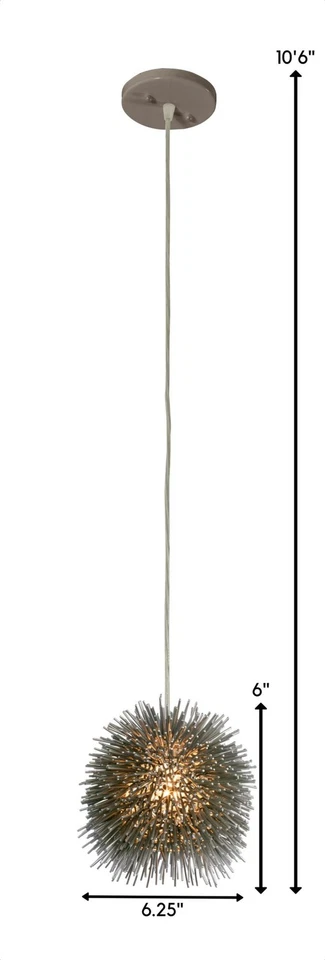 Mini Colgante Uber Varaluz 169M01SCH Cromo Erizo 6" Foto 3 de 4