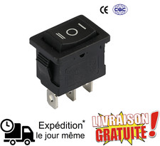 Interrupteur à bascule ON/OFF/ON 3 broches 250V 10A Commutateur électrique