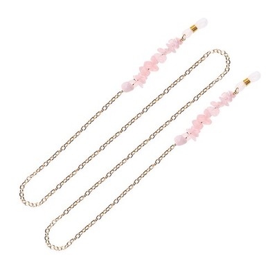  1PC Stylish Spectacles Chain Pink Farbige Kristallgläser Chain Delicate Alloy