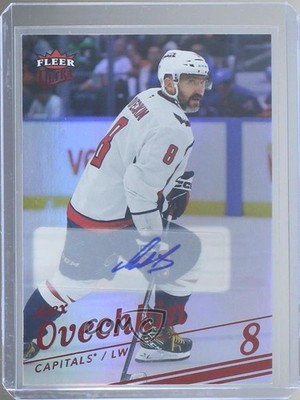 2025-26 Upper Deck Fleer Ultra SP Red Rainbow Foil 8/10 Alex Ovechkin Auto 13bg