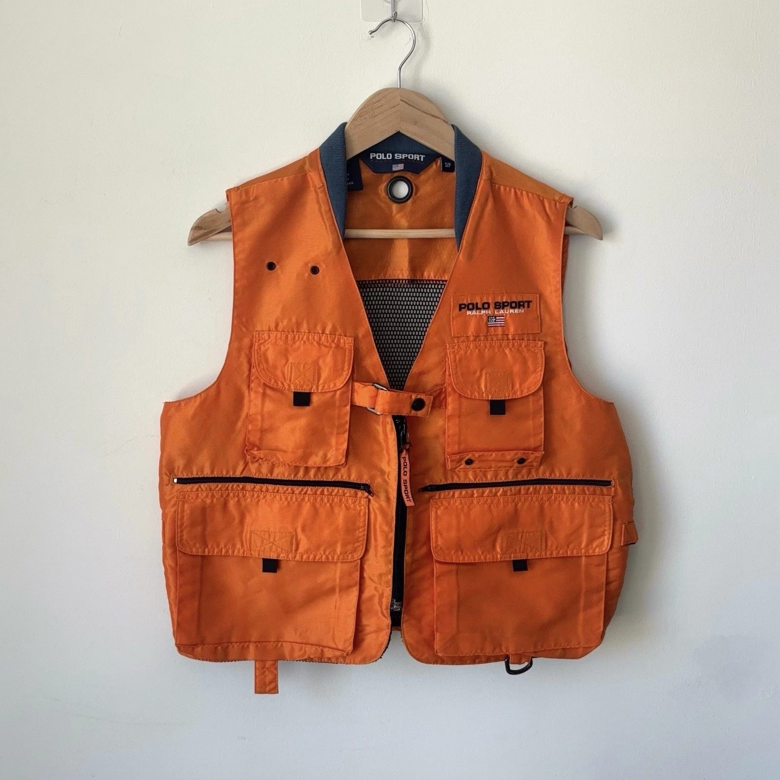 Polo Sport 100% Nylon Hi Tech Cargo Utility Vest Size S Safety Orange Technical
Opens in a new windo