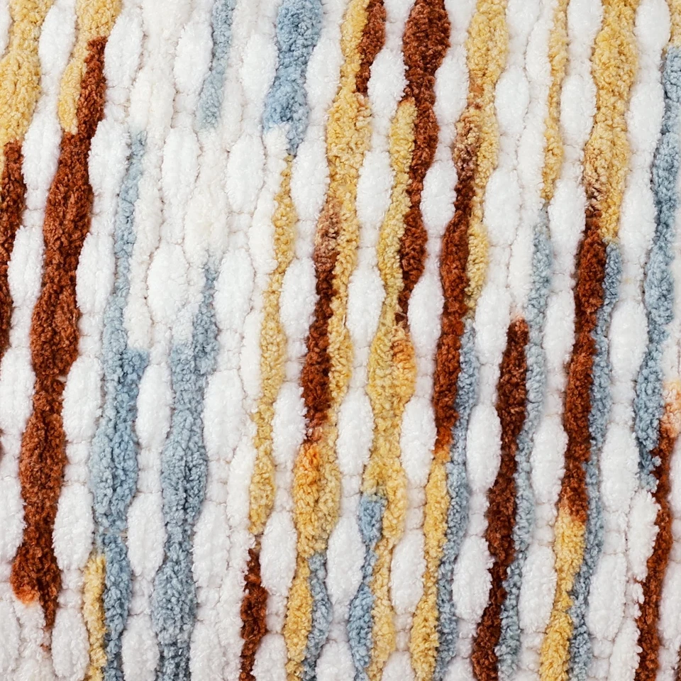 Funda de Almohada Boho Chenille Rayas 18x18 Pulgadas, Funda de Almohada Decorativa para Co... Foto 4 de 4