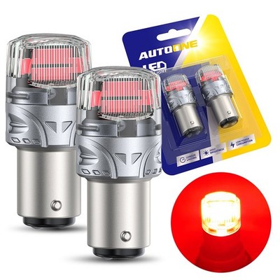 AUTOONE LED 1157 2057 RED Signal Brake Tail Light Bulbs BAY15D 2357 CANBUS A3
