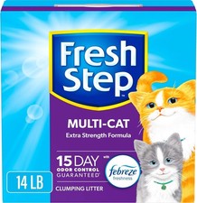 Clumping Cat Litter, Multi-Cat, Long Lasting Odor Control Kitty Litter with Act