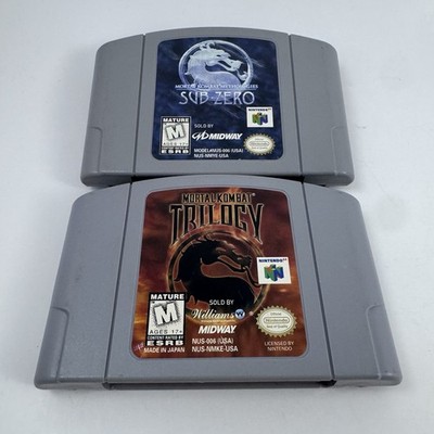Mortal Kombat Trilogy and Mythologies: Sub Zero Nintendo 64 N64 BUNDLE Lot of 2