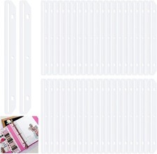 40Pcs Magazine Holders for Binders, 3 Hole Punched Plastic Clear