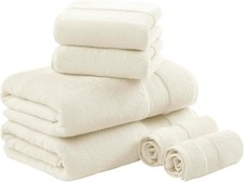TURKISH 100 COTTON LUXURY TOWEL SET 600GSM SOFT ABSORBENT 6 PIECE NATURAL BEST