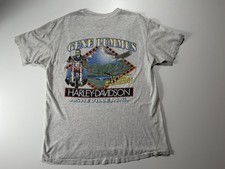 Vtg Harley-Davidson Gene Lummus Asheville NC Blue Ridge Mountains Double Sided L