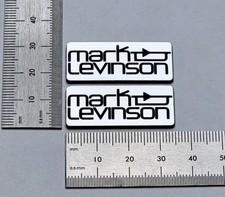 Mark Levinson Speaker Badge Logo Premium Silver Pair With Self Stick Adhesive