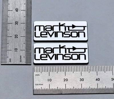 Mark Levinson Speaker Badge Logo Premium Silver Pair With Self Stick Adhesive 