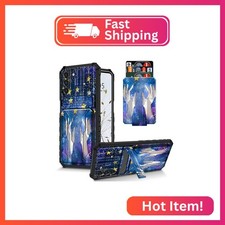 Dikoer for Samsung Galaxy S21 5G 6.2" Kickstand Case with Card Holder, Dual Laye