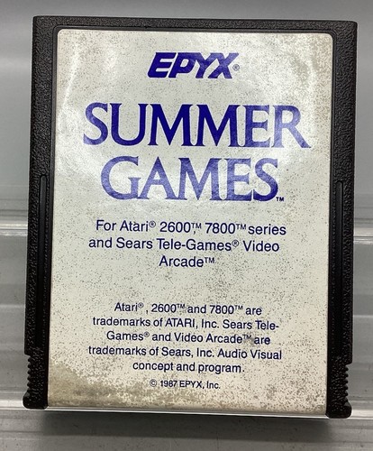 Atari 2600 EPYX Summer Games Video Game Cartridge