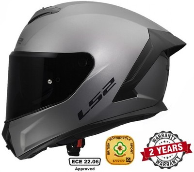 LS2 FF820 Titanium Full Face Helmet, Quick Release Visor, Optional Dark Visor