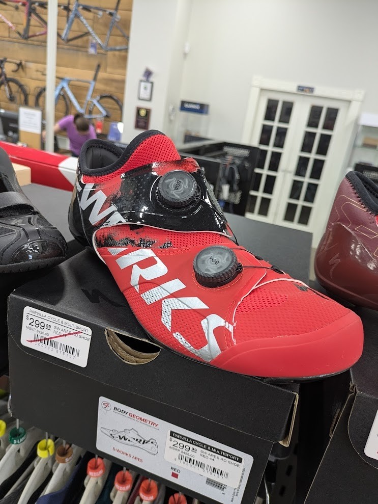 Specialized S-Works Ares Road Shoes - White/Black/Red/Flo Red | eBay