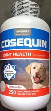Nutramax Cose quin Dogs Joint Health Supplement 250 Chewable Tablets EXP 2028