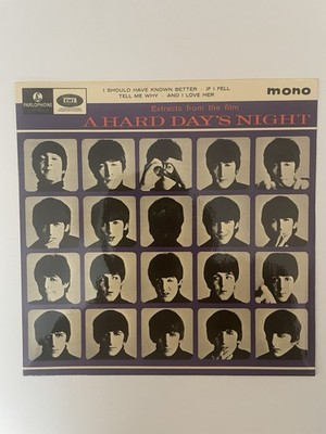 THE BEATLES A HARD DAY'S NIGHT EP 7'' VINYL 45 PARLOPHONE UK MONO EX+