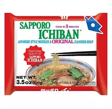 (24 Pack) SAPPORO ICHIBAN Instant Japanese Ramen Soup Noodle, Original Exp 3/26