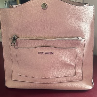 Steve Madden Pink Medium Tote Top Handle Zip/Magnetic Detachable Strap Pockets