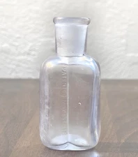 1894 PAT’D Lundborg NY Perfumery Bottle Embossed 3" Scalloped Vanity Amethyst