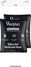 VACPLUS 2-Pack 400g Reusable Silica Gel Desiccant Packs w/ Indicator Beads
