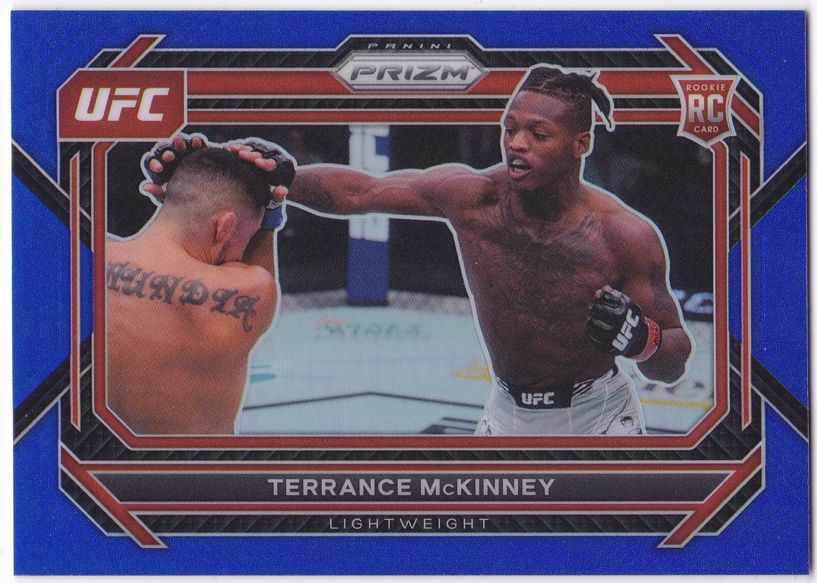 TERRANCE MCKINNEY ~ 2023 Panini Prizm UFC Blue Prizm #31 (#036/175) Rookie Card