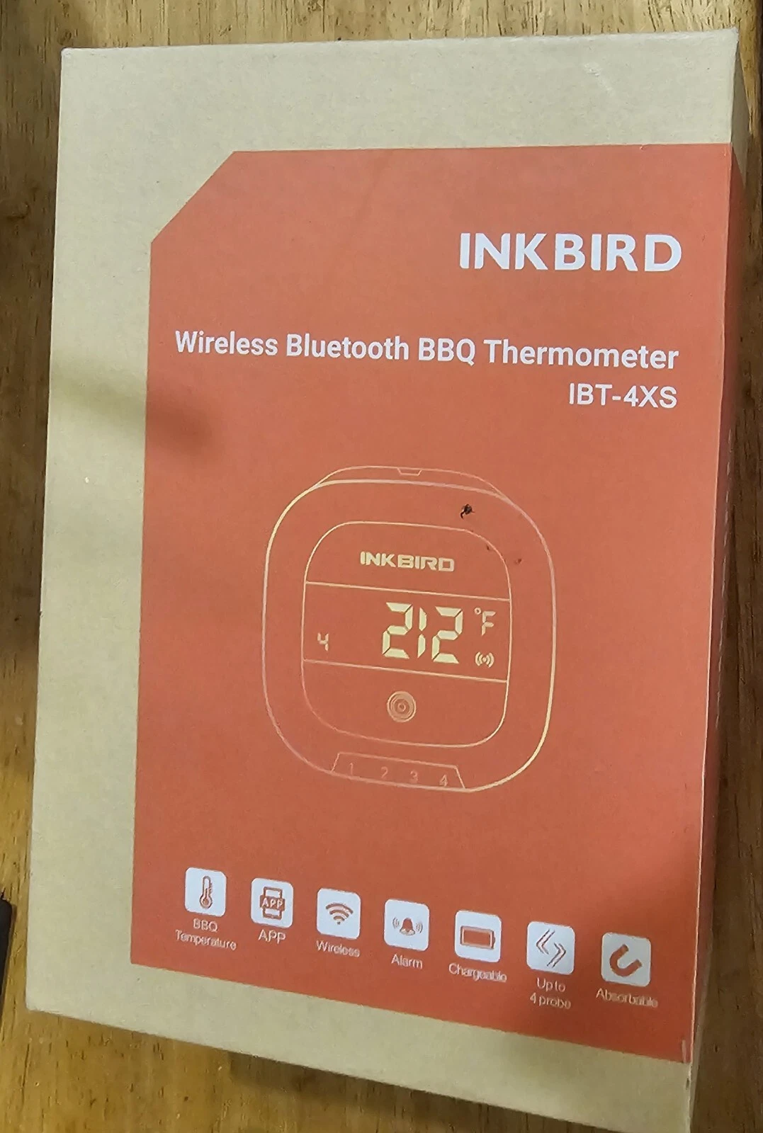 Inkbird IBT-4XS Bluetooth Wireless Grill BBQ Thermometer for Grilling with 4 ft