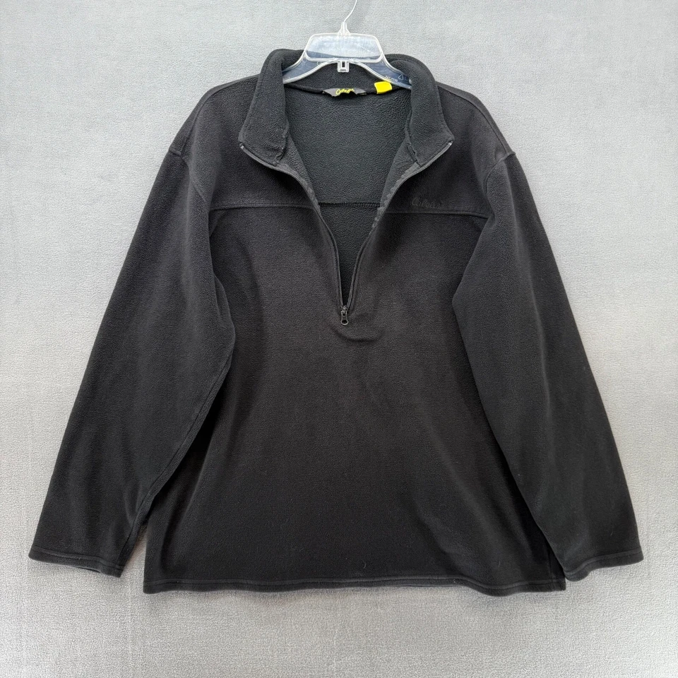 Cabela's Sweater Mens Large Black Fleece Half Zip Pullover Base Layer Hike Camp - Image 2 of 4