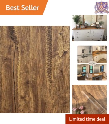 Distressed Wood Grain Wallpaper 197.7''x17'' - Removable for Effortless Style