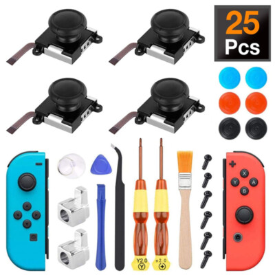 (4Er Pack ) 3D-Analogstick-Reparatursatz für Nintendo Switch Joy Con Werkzeug