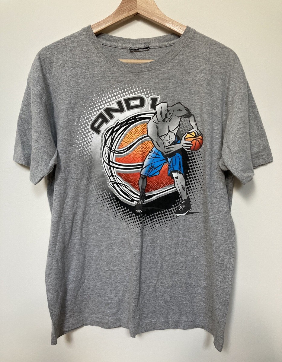 Vintage Shirt Y2K AND1 Basketball Big Graphic Tee Mens Large
