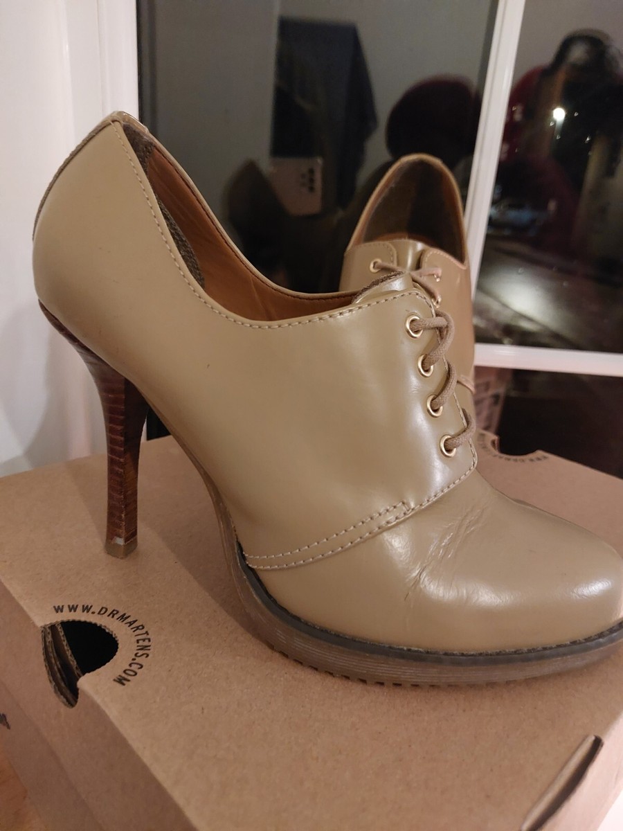 Dr Martens Ofira Leather Lace-up Stiletto Heel Oxford Shoes UK 7