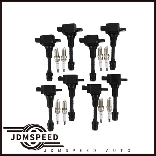 For Nissan Armada Titan 04-07 5.6L UF510 8x Ignition Coils & Platinum Spark Plug - Picture 4 of 12