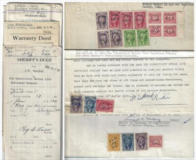 1932-1940   Lot of over 65 foreclosure documents from the Great Depression