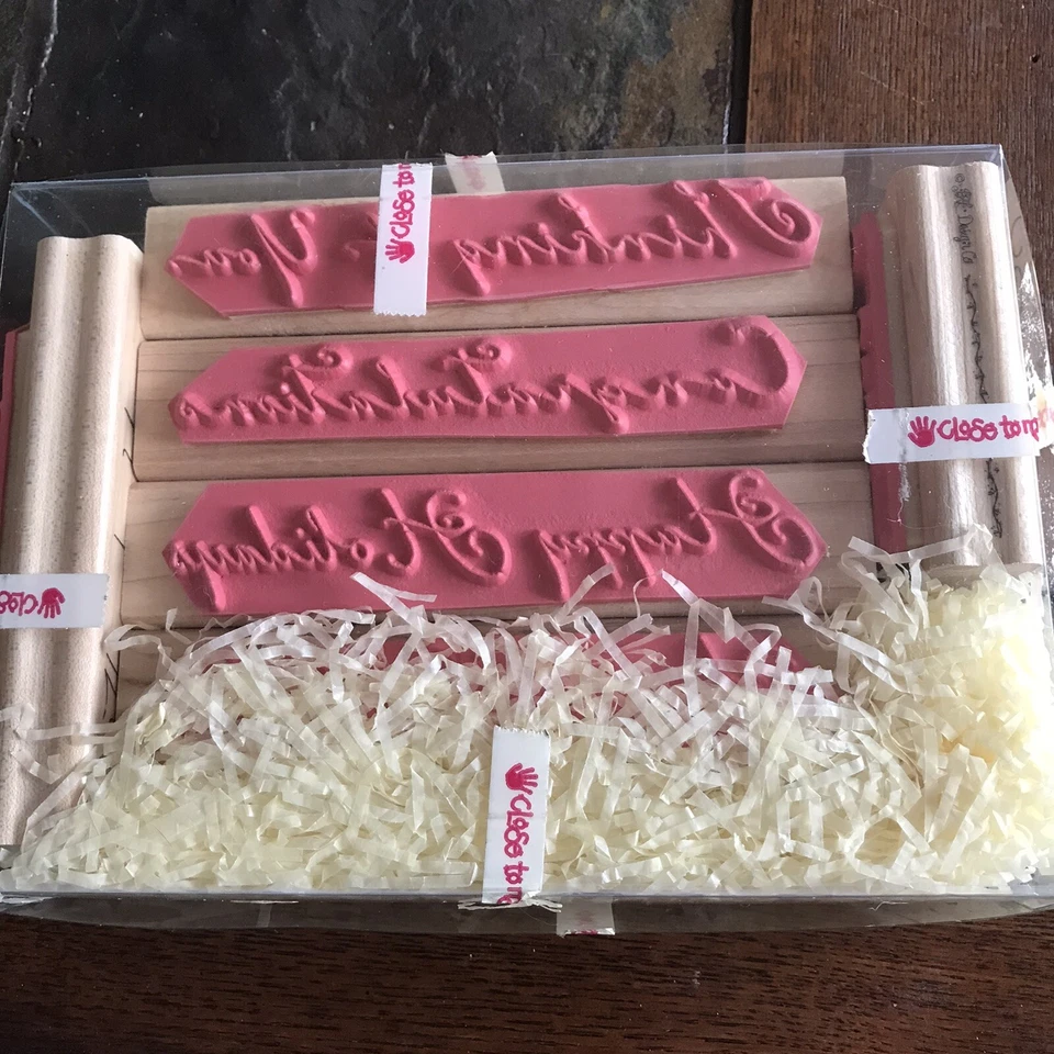 Juego de 6 estampillas de goma CTMH dichos/saludos para hacer tarjetas de cumpleaños de vacaciones Foto 3 de 4