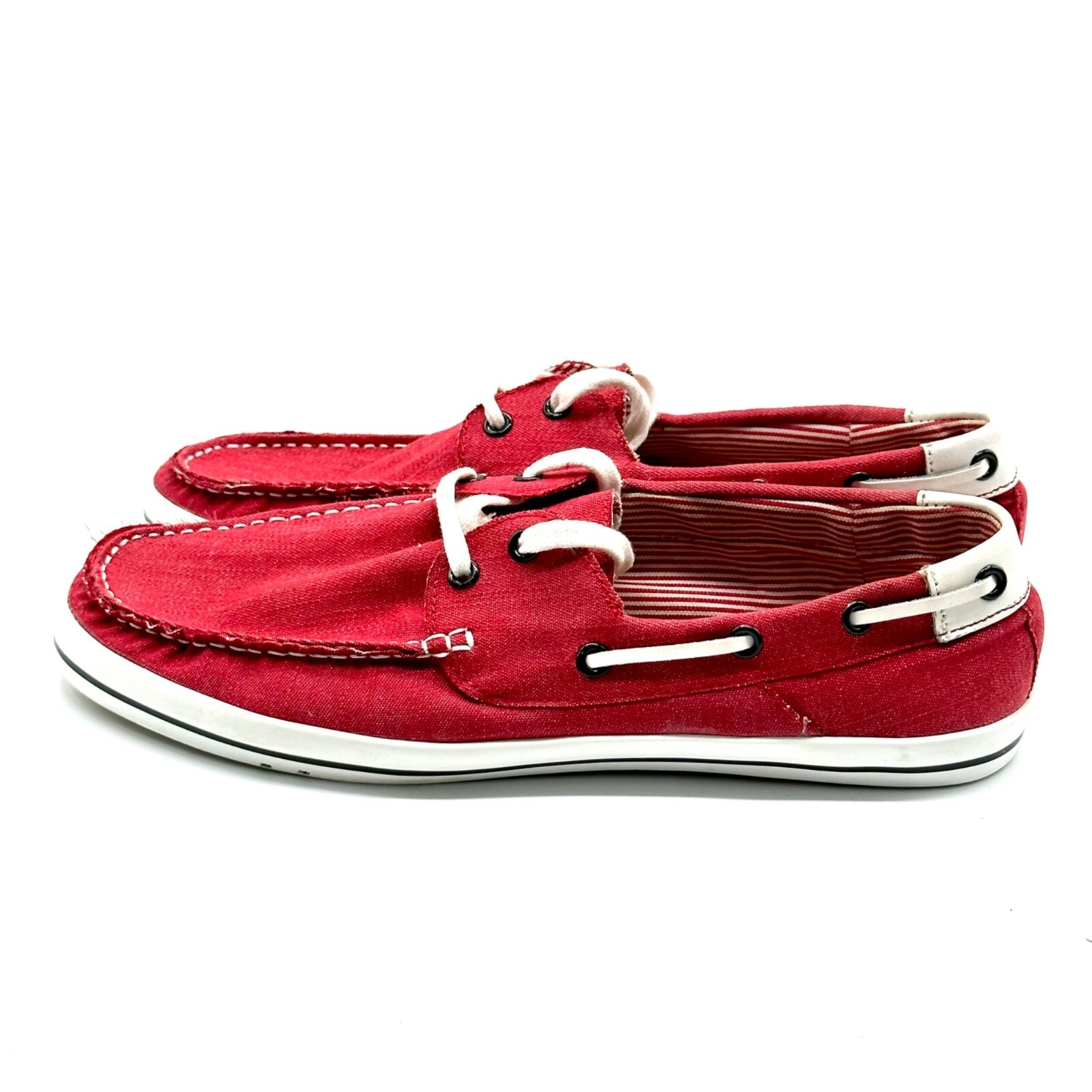 ALDO Red & White Casual Loafers for Men Size 11 Comfortable Style-image
