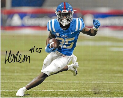HENRY PARRISH JR HAND SIGNED MISSISSIPPI OLE MISS REBELS 8X10