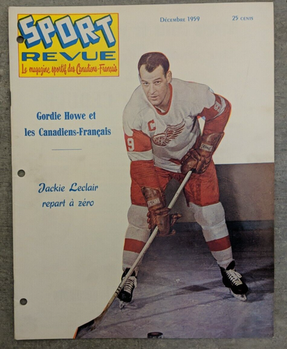 1959 GORDIE HOWE TERRY SAWCHUK DETROIT RED WINGS CANADIENS PLANTE SPORT REVUE