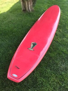 BEAUTIFUL 10'6" MUNOZ "FERRARI RED"  GLIDE SURFTECH SURFBOARD SIGNATURE CLASSIC