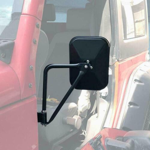 Square Doorless Rear View Quick Release Side Mirrors for Jeep Wrangler JK  JL JT | eBay